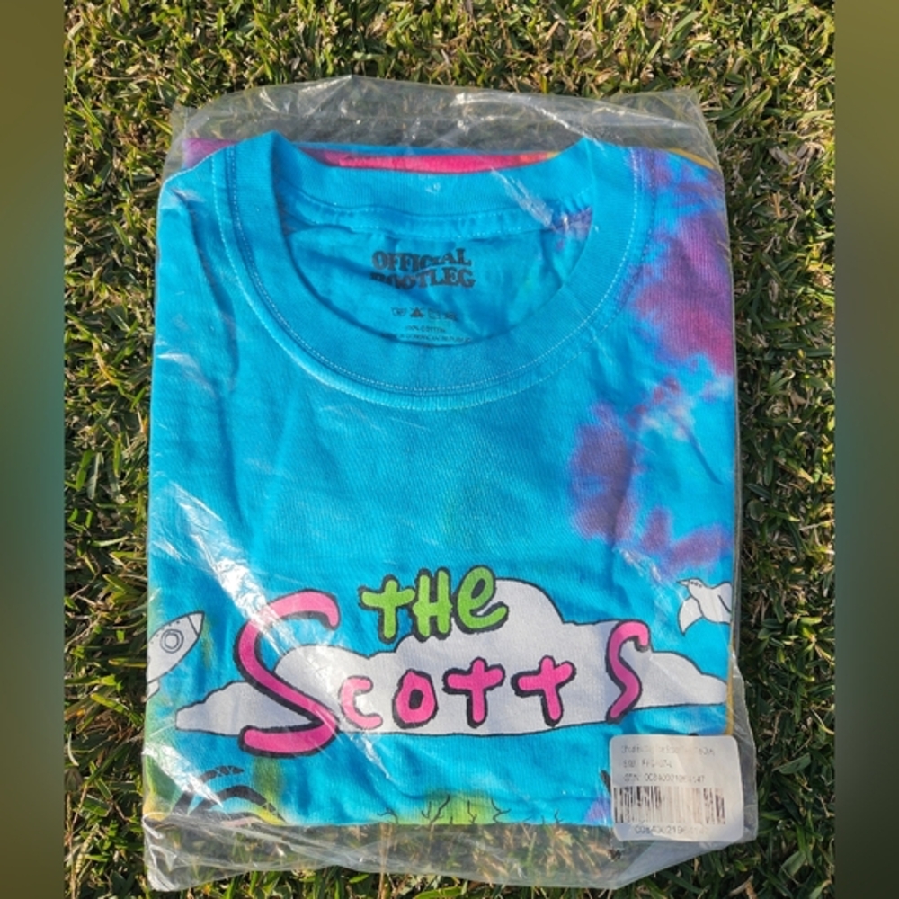 Official Bootleg The Scotts Wuz Here Travis Scott Kid Cudi Tie-Dye Large Shirt